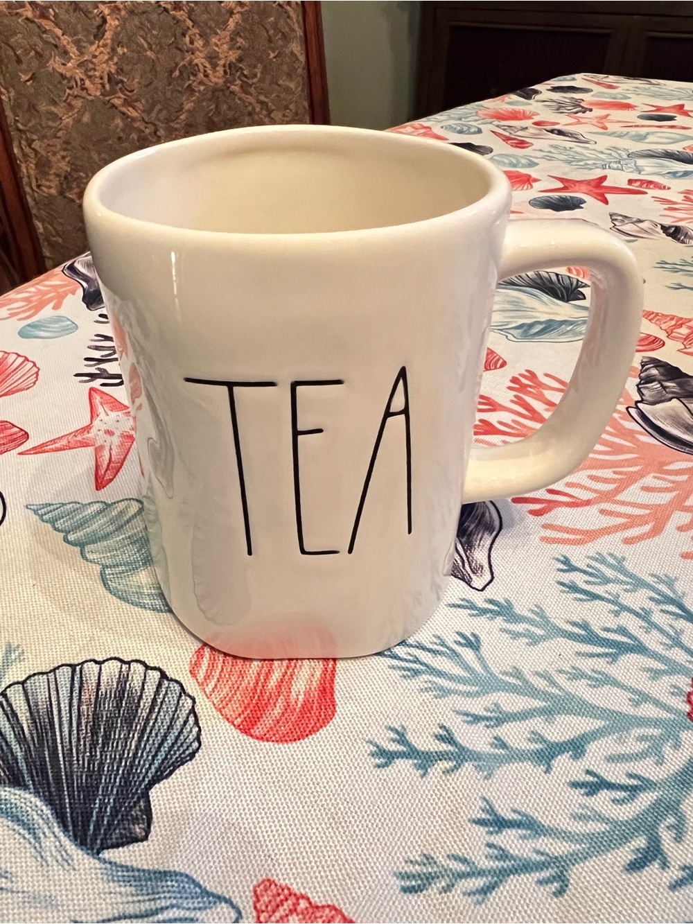 Rae Dunn White TEA Ceramic Mug - Classic Home Dining